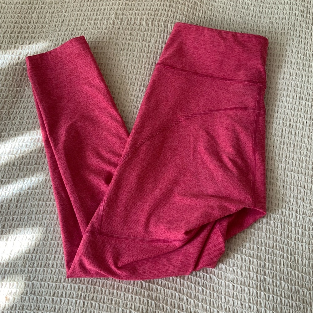 Outdoor Voices Warm-Up Leggings Flamingo Pink Stretch Compression Workout Pants